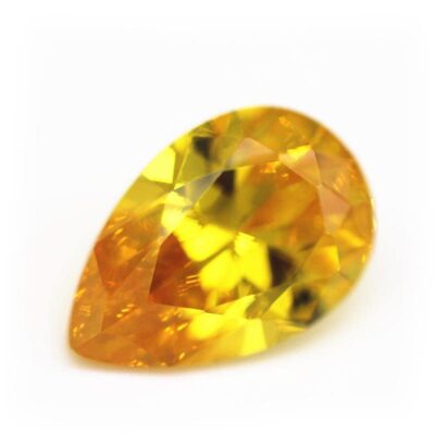 pear cut yellow 5a cubic zirconia
