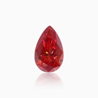 pear garnet red moissanite stone