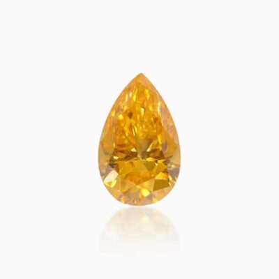 pear golden yellow moissanite stone