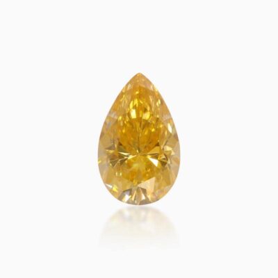 pear lemon yellow moissanite stone