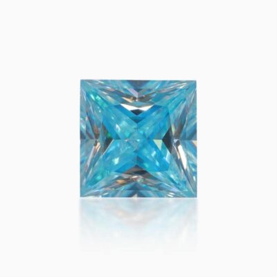 princess aqua moissanite stone