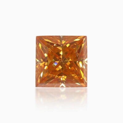 princess champagne moissanite stone