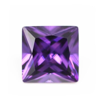 princess cut amethyst 5a cubic zirconia