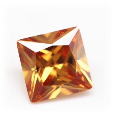princess cut champagne 5a cubic zirconia