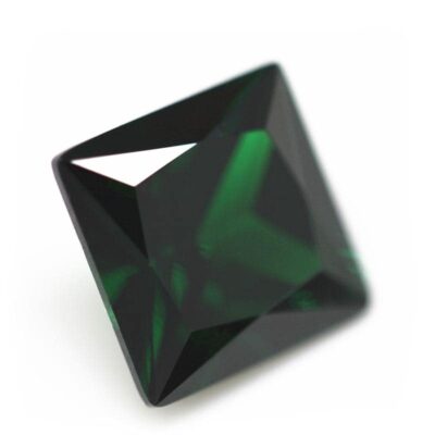 princess cut dark green 5a cubic zirconia