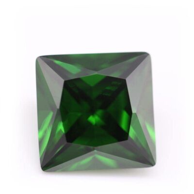 princess cut green 5a cubic zirconia