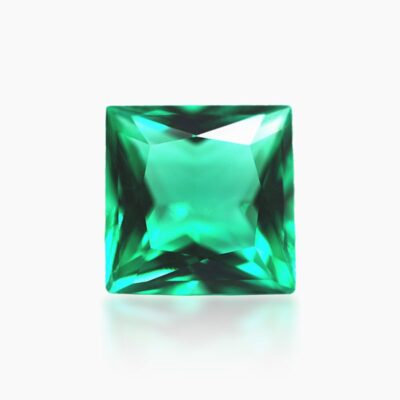 princess cut lab grown emerald 1