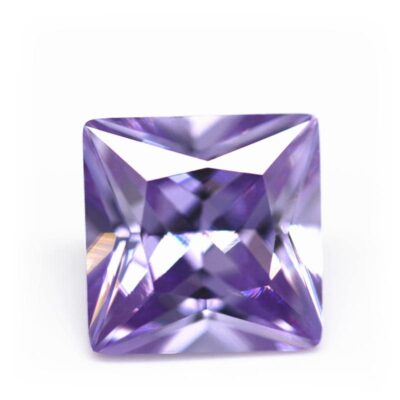 princess cut lavender 5a cubic zirconia