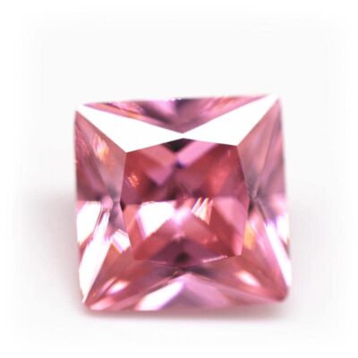 princess cut pink 5a cubic zirconia