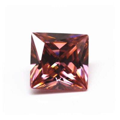 princess cut rhodolite 5a cubic zirconia