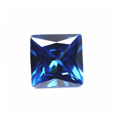 princess cut sapphire blue 5a cubic zirconia