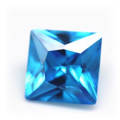 princess cut sea blue 5a cubic zirconia