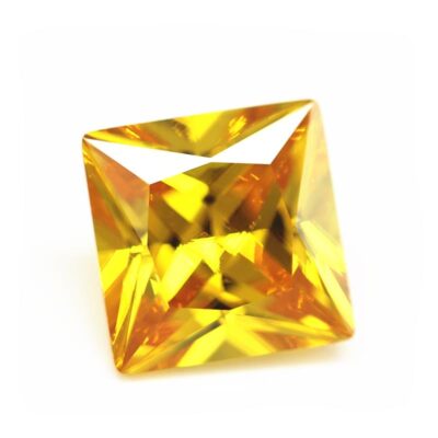 princess cut yellow 5a cubic zirconia