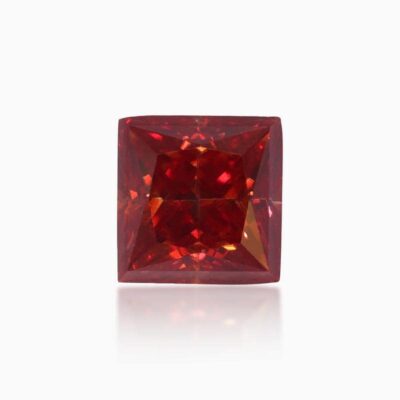 princess garnet red moissanite stone