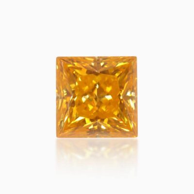 princess golden yellow moissanite stone