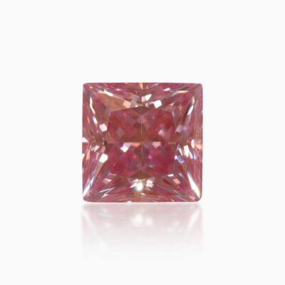 princess pink moissanite stone