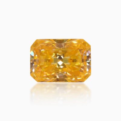 radiant champagne moissanite stone