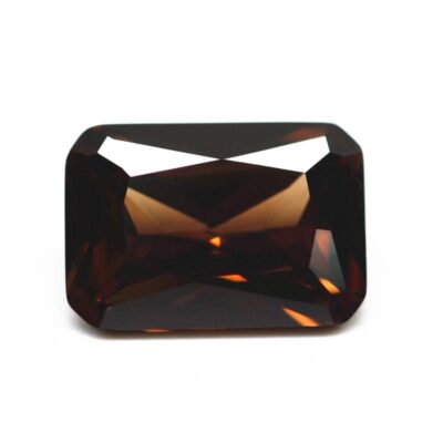 radiant cut brown 5a cubic zirconia