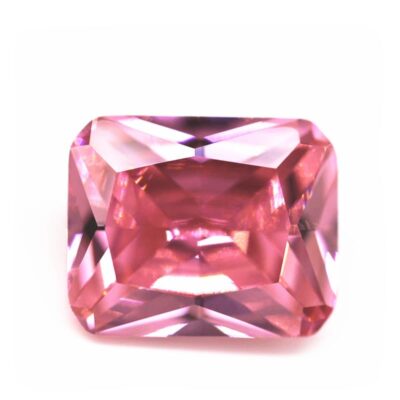 radiant cut pink 5a cubic zirconia