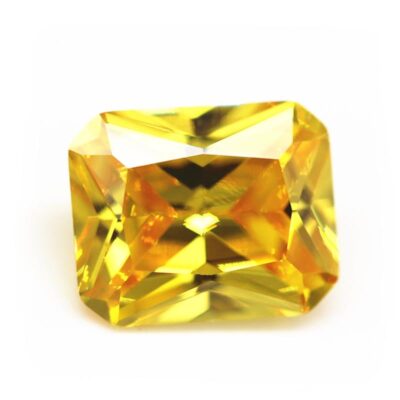 radiant cut yellow 5a cubic zirconia