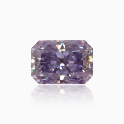 radiant grape purple moissanite stone