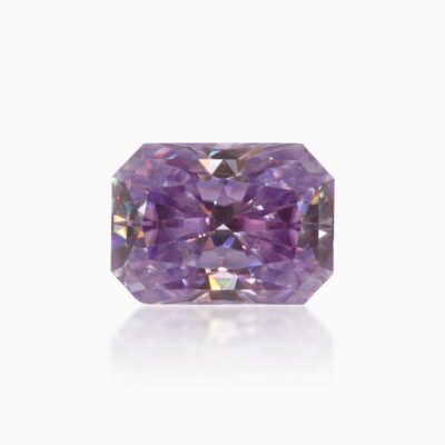radiant imperial purple moissanite stone