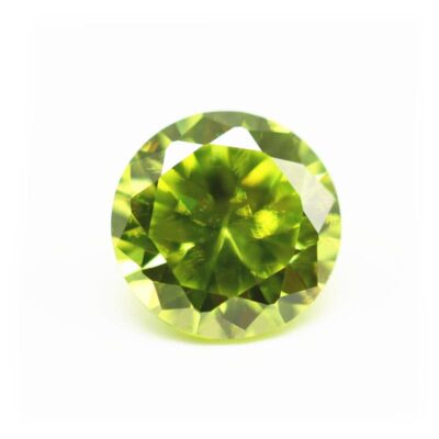 round cut apple green 5a cubic zirconia