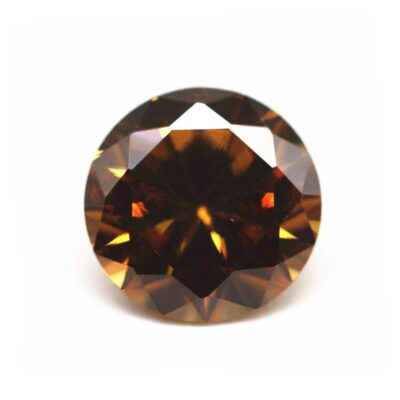 round cut brown 5a cubic zirconia