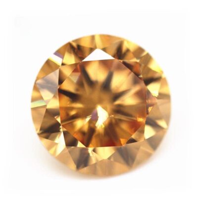 round cut champagne 5a cubic zirconia
