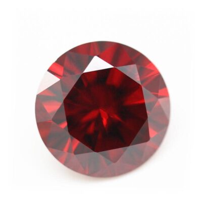 round cut garnet red 5a cubic zirconia