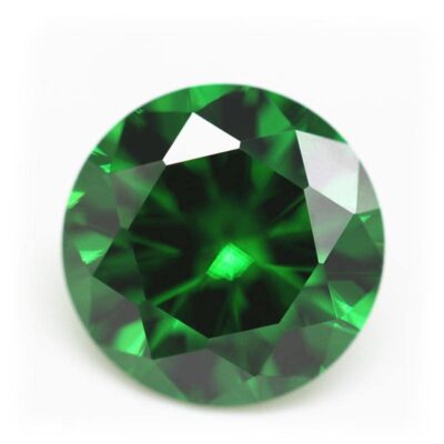 round cut green 5a cubic zirconia