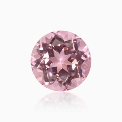 round cut lab grown pink morganite