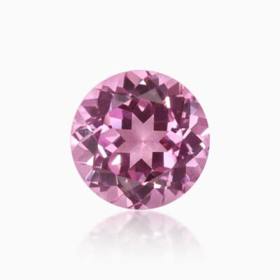 round cut lab grown pink sapphire