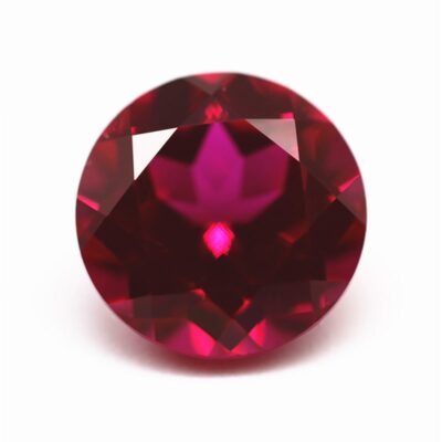 round cut lab grown ruby 1