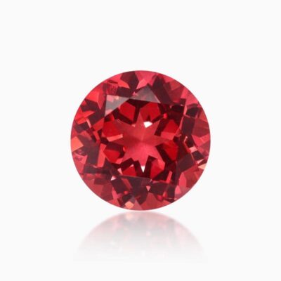 round cut lab grown ruby red sapphire