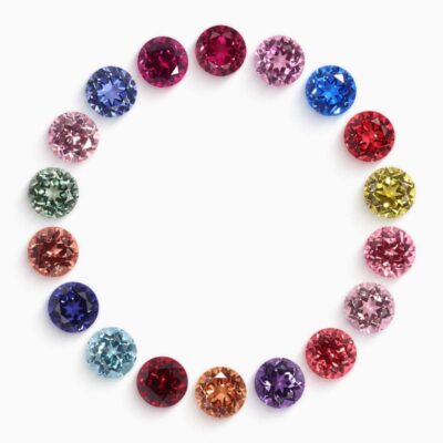 round cut lab grown sapphires