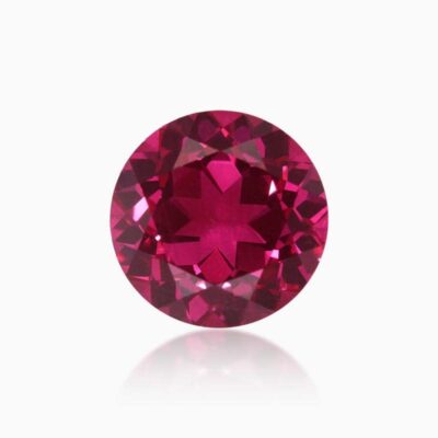 round cut lab grown tourmaline red sapphire