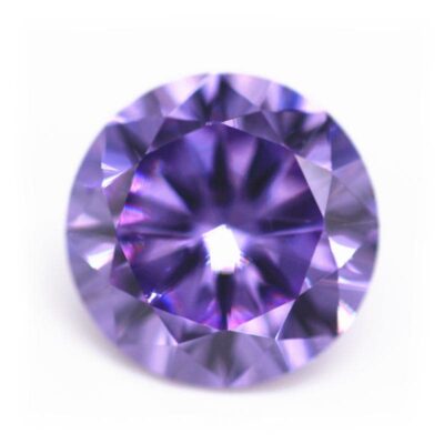 round cut lavender 5a cubic zirconia