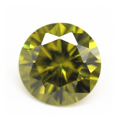 round cut peridot 5a cubic zirconia