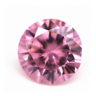 round cut pink 5a cubic zirconia