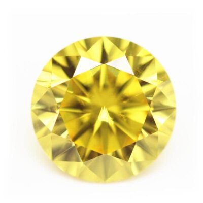 round cut yellow 5a cubic zirconia