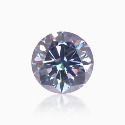 round grape purple moissanite stone