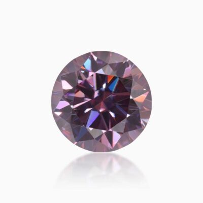 round imperial purple moissanite stone