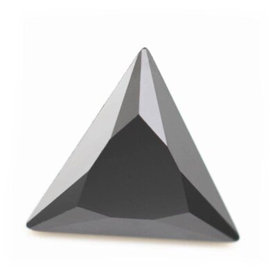 triangle cut black 5a cubic zirconia