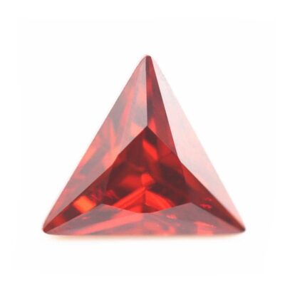triangle cut garnet red 5a cubic zirconia
