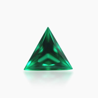 triangle cut lab grown emerald 1
