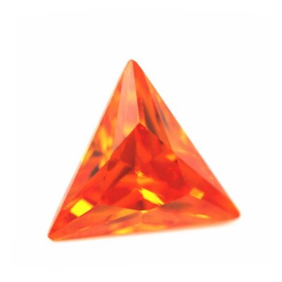 triangle cut orange red 5a cubic zirconia 1