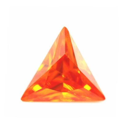 triangle cut orange red 5a cubic zirconia
