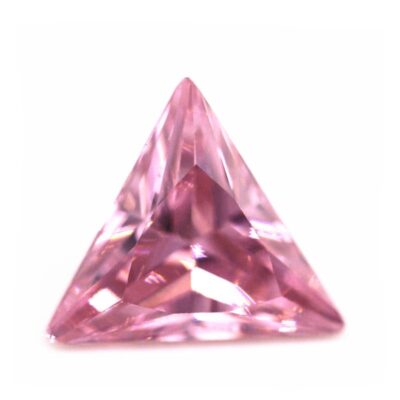 triangle cut pink 5a cubic zirconia