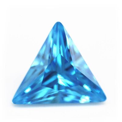 triangle cut sea blue 5a cubic zirconia